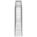 buede gabionkurve 5 stk. 400x50x180/200 cm galvaniseret jern