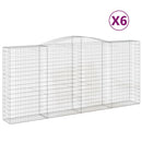 buede gabionkurve 6 stk. 400x50x180/200 cm galvaniseret jern