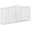 buede gabionkurve 6 stk. 400x50x180/200 cm galvaniseret jern
