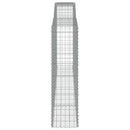 buede gabionkurve 8 stk. 400x50x180/200 cm galvaniseret jern