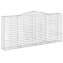 buede gabionkurve 10 stk. 400x50x180/200 cm galvaniseret jern