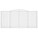 buede gabionkurve 10 stk. 400x50x180/200 cm galvaniseret jern