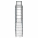 buede gabionkurve 10 stk. 400x50x180/200 cm galvaniseret jern
