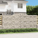 buede gabionkurve 10 stk. 400x50x180/200 cm galvaniseret jern