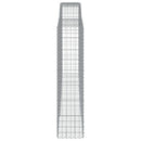 buede gabionkurve 2 stk. 400x50x200/220 cm galvaniseret jern