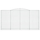 buede gabionkurve 3 stk. 400x50x200/220 cm galvaniseret jern