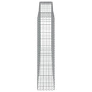 buede gabionkurve 3 stk. 400x50x200/220 cm galvaniseret jern