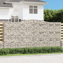 buede gabionkurve 3 stk. 400x50x200/220 cm galvaniseret jern