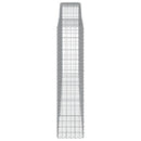 buede gabionkurve 4 stk. 400x50x200/220 cm galvaniseret jern