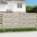 buede gabionkurve 4 stk. 400x50x200/220 cm galvaniseret jern
