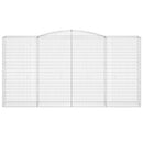 buede gabionkurve 10 stk. 400x50x200/220 cm galvaniseret jern