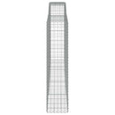 buede gabionkurve 10 stk. 400x50x200/220 cm galvaniseret jern