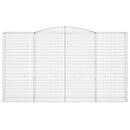 buede gabionkurve 2 stk. 400x50x220/240 cm galvaniseret jern
