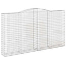 buede gabionkurve 5 stk. 400x50x220/240 cm galvaniseret jern