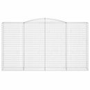 buede gabionkurve 5 stk. 400x50x220/240 cm galvaniseret jern