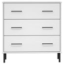 skænk med 3 skuffer OSLO 77x40x79,5 cm massivt træ hvid