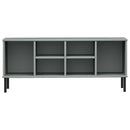 skoreol med metalben OSLO 106x35x45 cm massivt træ grå
