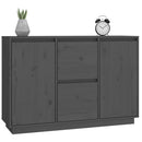 skænk 111x34x75 cm massivt fyrretræ grå