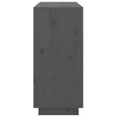 skænk 111x34x75 cm massivt fyrretræ grå