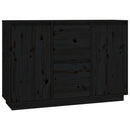 skænk 111x34x75 cm massivt fyrretræ grå