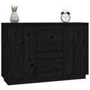 skænk 111x34x75 cm massivt fyrretræ grå