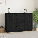 skænk 111x34x75 cm massivt fyrretræ grå