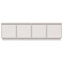 tv-bord 156x37x45 cm massivt fyrretræ hvid