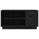 tv-bord 80x35x40,5 cm massivt fyrretræ sort