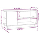 tv-bord 80x35x40,5 cm massivt fyrretræ sort