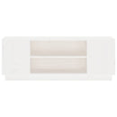 tv-bord 110x35x40,5 cm massivt fyrretræ hvid