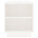 tv-bord 110x35x40,5 cm massivt fyrretræ hvid