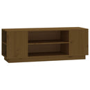 tv-bord 110x35x40,5 cm massivt fyrretræ gyldenbrun