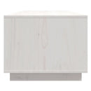 sofabord 110x50x40 cm massivt fyrretræ hvid
