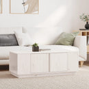 sofabord 110x50x40 cm massivt fyrretræ hvid