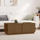 sofabord 110x50x40 cm massivt fyrretræ gyldenbrun