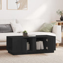 sofabord 110x50x40 cm massivt fyrretræ sort