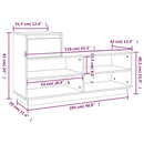 skoreol 110x34x61 cm massivt fyrretræ