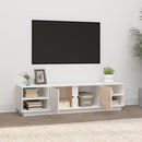 tv-bord 156x40x40 cm massivt fyrretræ hvid