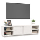 tv-bord 156x40x40 cm massivt fyrretræ hvid