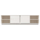 tv-bord 156x40x40 cm massivt fyrretræ hvid
