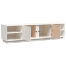 tv-bord 156x40x40 cm massivt fyrretræ hvid