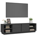 tv-bord 156x40x40 cm massivt fyrretræ grå