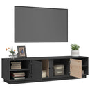 tv-bord 156x40x40 cm massivt fyrretræ grå