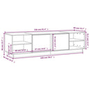 tv-bord 156x40x40 cm massivt fyrretræ sort