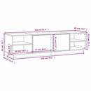 tv-bord 156x40x40 cm massivt fyrretræ sort