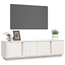 tv-bord 140x40x40 cm massivt fyrretræ hvid