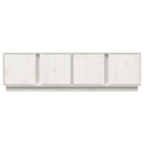 tv-bord 140x40x40 cm massivt fyrretræ hvid