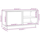 tv-bord 80x35x40,5 cm massivt fyrretræ hvid