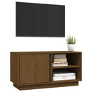 tv-bord 80x35x40,5 cm massivt fyrretræ gyldenbrun