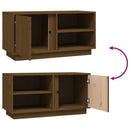 tv-bord 80x35x40,5 cm massivt fyrretræ gyldenbrun